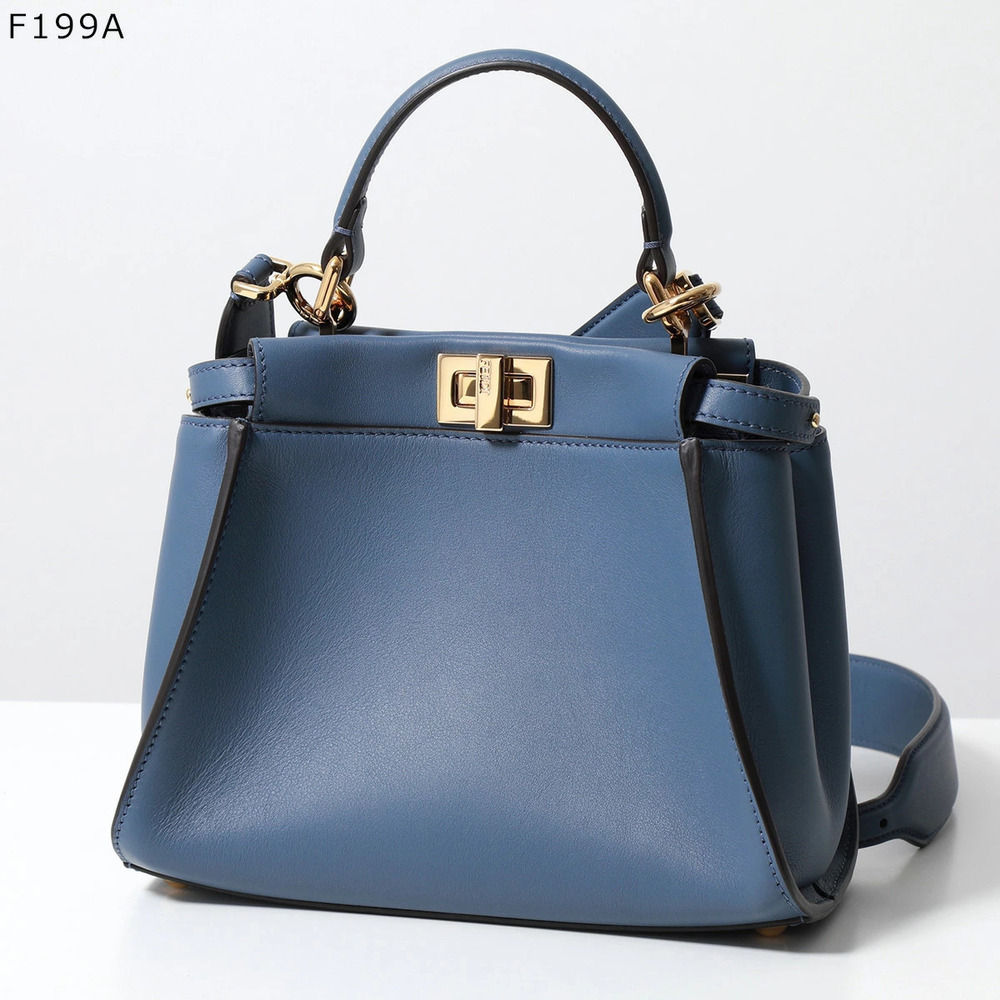 Fendi Peekaboo Handbag AHJW Leather Shoulder Bag